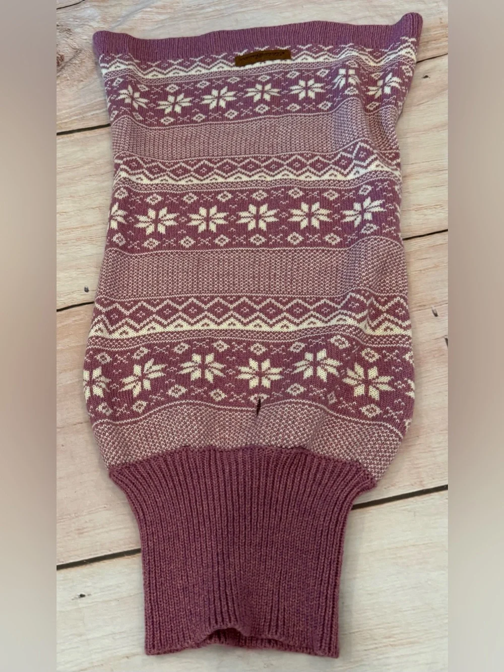 Eddie Bauer Townsend Fair Isle Turtleneck Dog Sweater  Size Xl Heathered Pink
